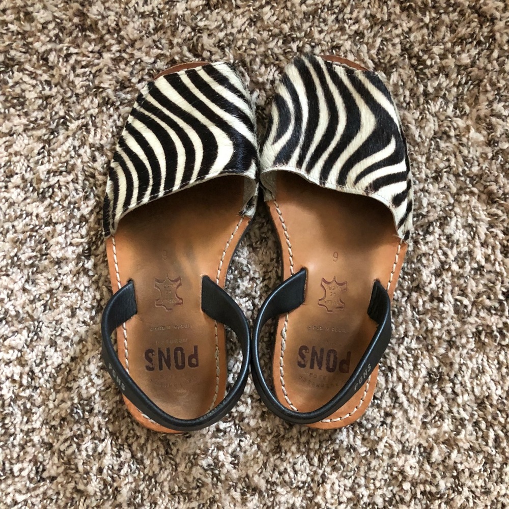 Pons avarcas in zebra print